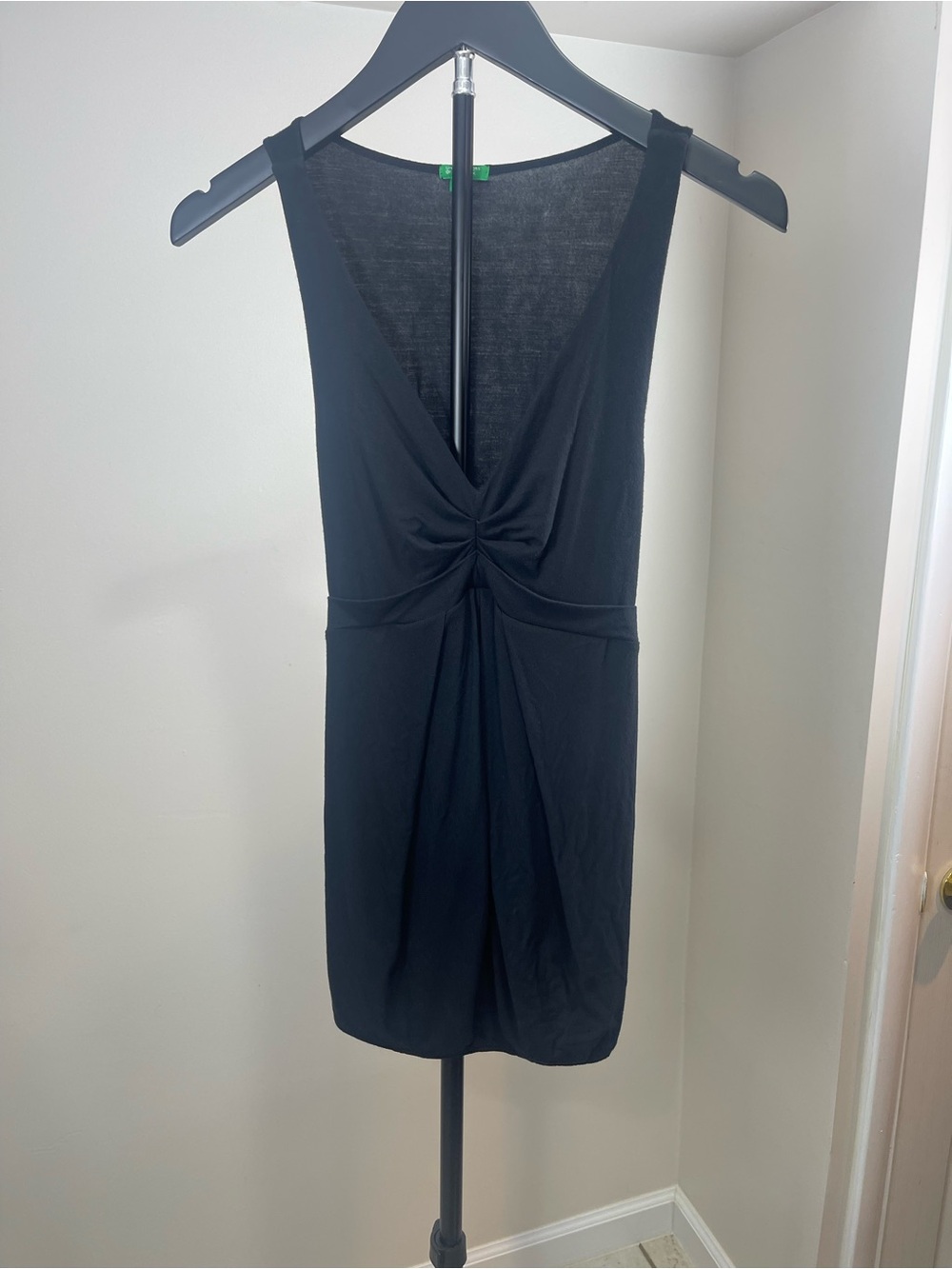 United Colors Of Benetton Black Twist-Front Mini Dress